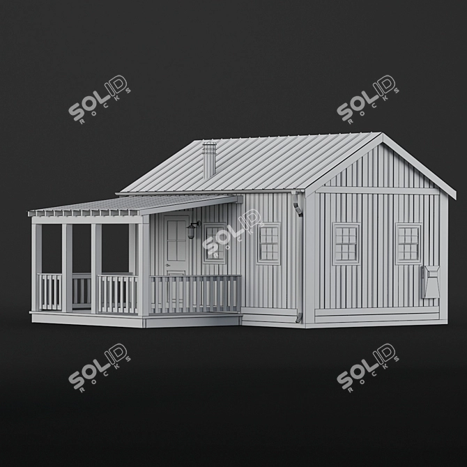 Scandinavian Mountain Retreat 3D model image 4