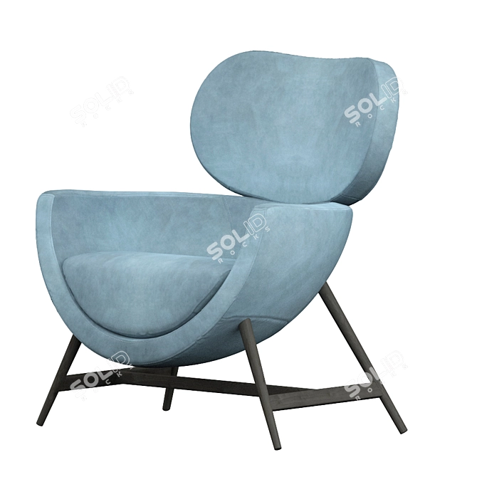 Italian Elegance: Pianca Laurie Armchair 3D model image 5