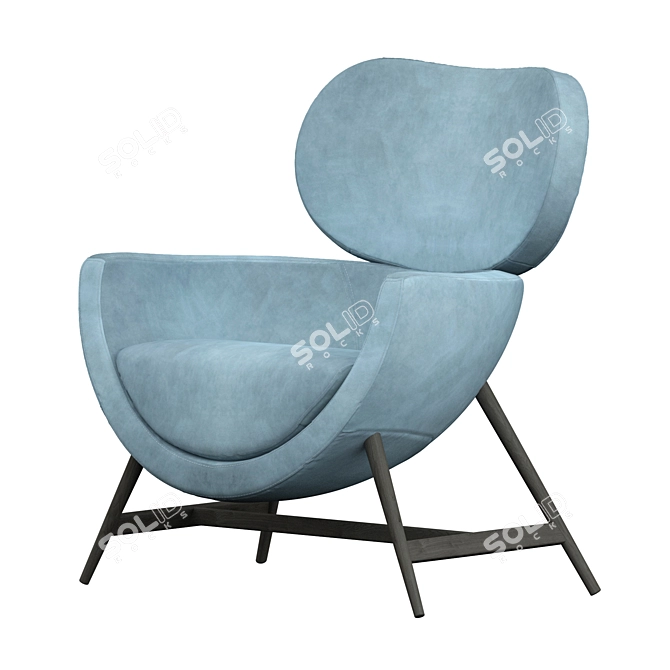 Italian Elegance: Pianca Laurie Armchair 3D model image 8