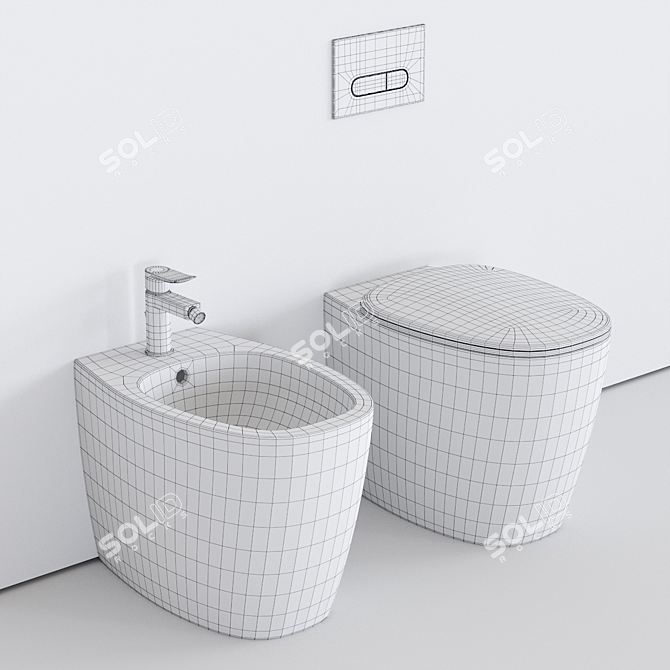 Ideal Standard Dea Collection WC & Bidet 3D model image 5