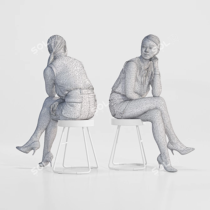 Kaylie_1164: High-resolution 3D Character Model for Vray and Corona 3D model image 2