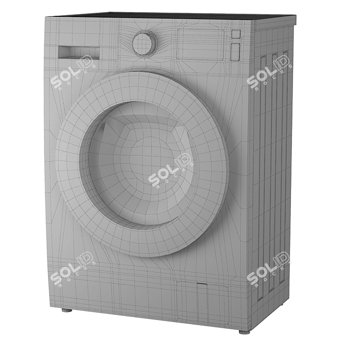 Samsung WW70J52E02W, Slim Washing Machine 3D model image 4