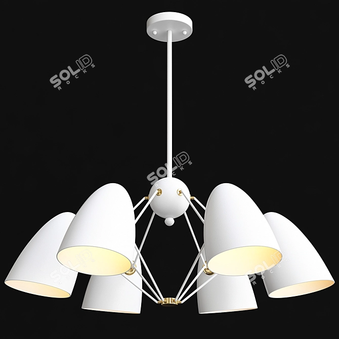 JLYLITE 6-Light Sputnik Pendant 3D model image 2