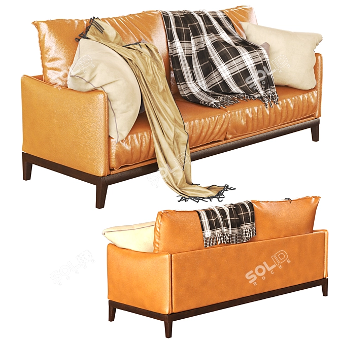Elegant 480K Poly Sofa 3D model image 2
