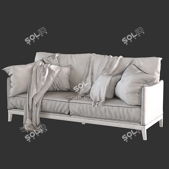 Elegant 480K Poly Sofa 3D model image 3