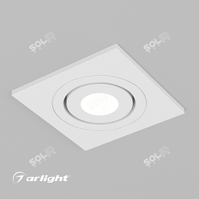 Versatile Square Furniture Luminaire 3D model image 4