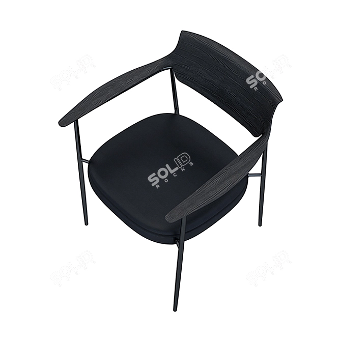 Modern Ella Dining Chair 3D model image 4