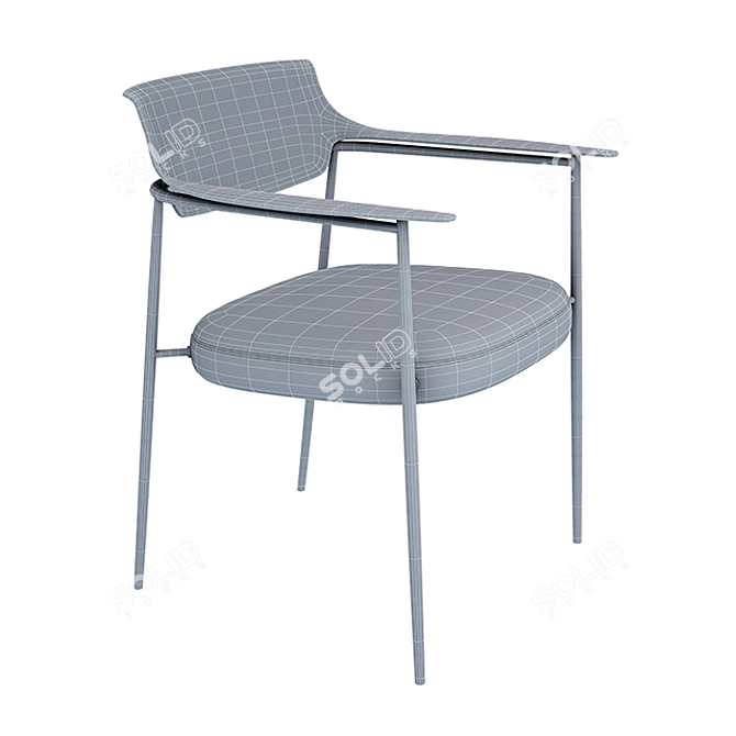 Modern Ella Dining Chair 3D model image 5