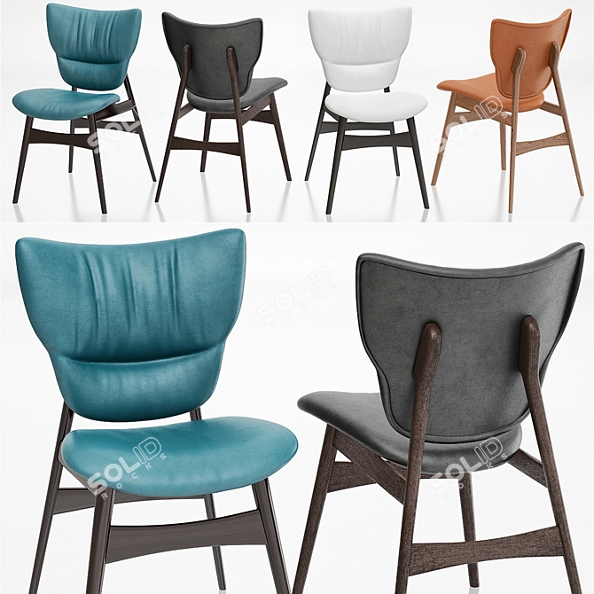 Sleek Dumbo Lounge Chair 3D model image 1