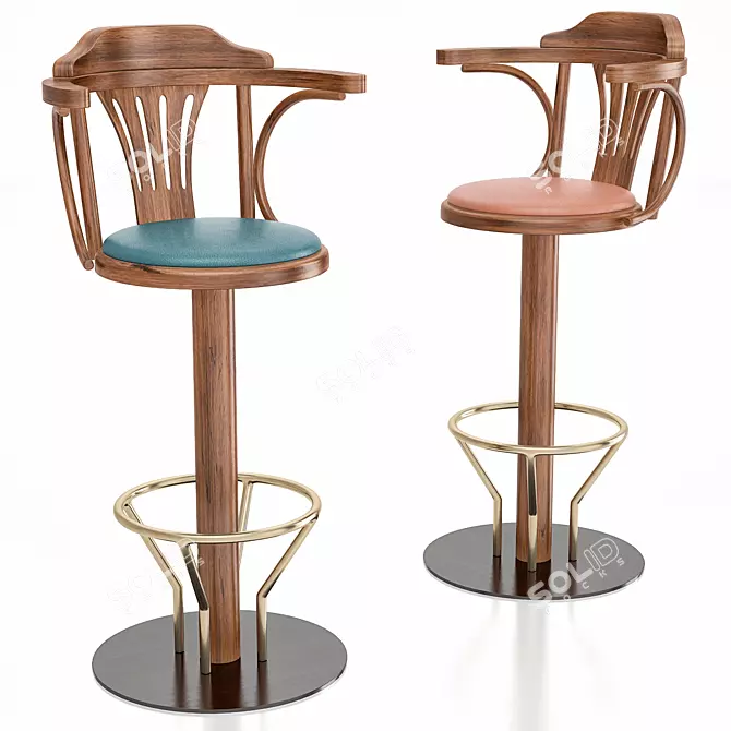 Elegant Swivel Chair-Forti Giorgio 3D model image 1