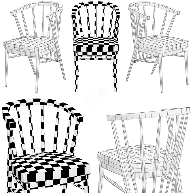 JENNY Morelato: Elegant Armchair with Armrests 3D model image 2