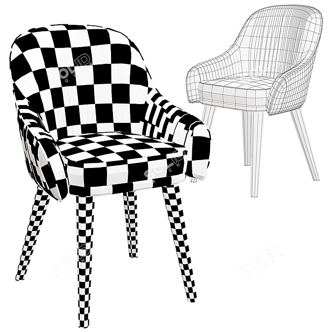 Sleek Evil Duchess Chair 3D model image 2