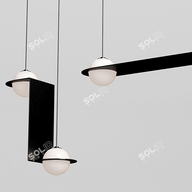 Elegant Laurent Suspension Lights 3D model image 3