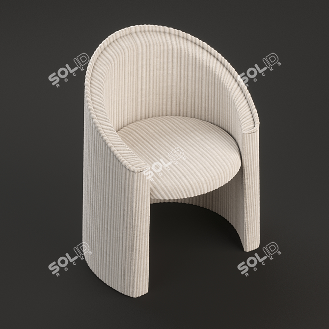 ElegaCozy Husk Armchair 3D model image 3