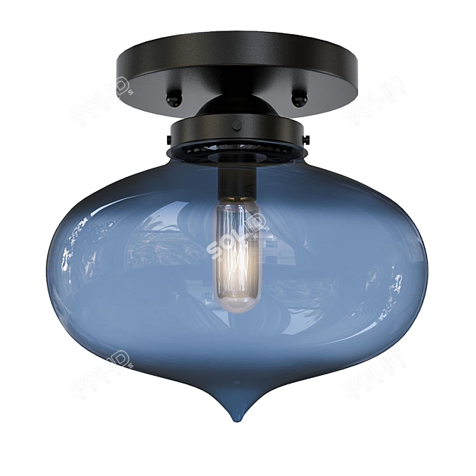 Sapphire Minaret Pendant Light 3D model image 1