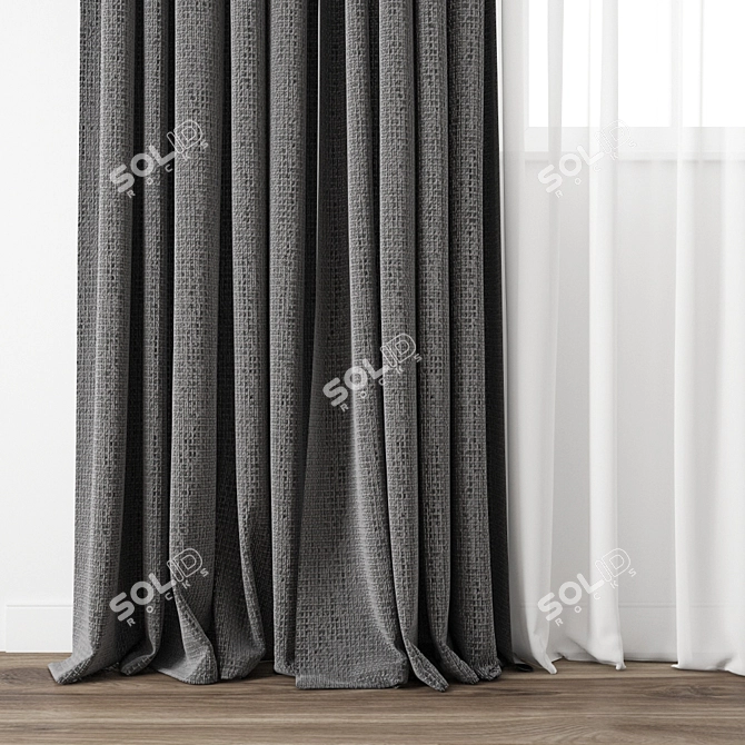 Elegant Curtain Design 3D model image 2