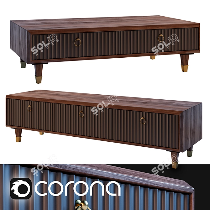 Garda Decor Pedestal: Elegant TV Stand & Coffee Table 3D model image 1