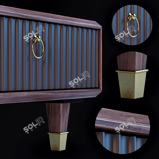 Garda Decor Pedestal: Elegant TV Stand & Coffee Table 3D model image 2