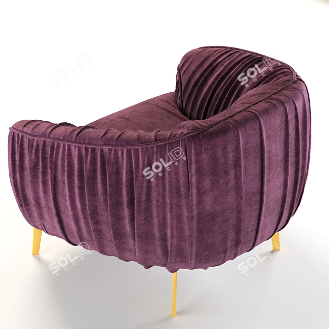 Luxury Borzalino Sigmund Armchair 3D model image 3