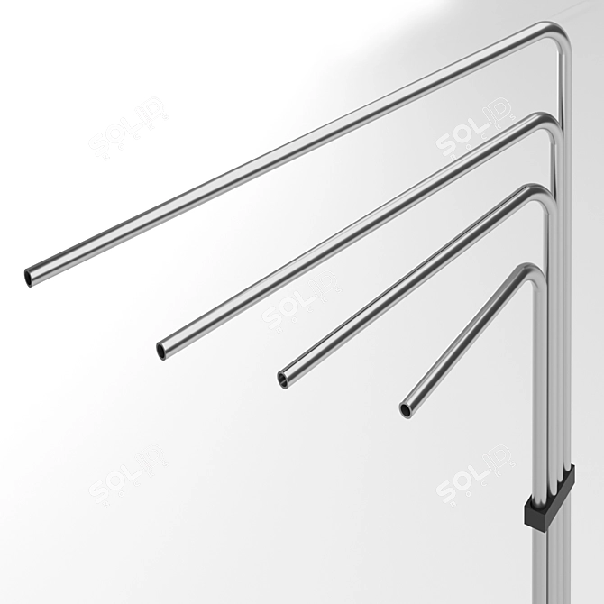 Italian Chrome Floor Lamp: Goffredo Reggiani 3D model image 1