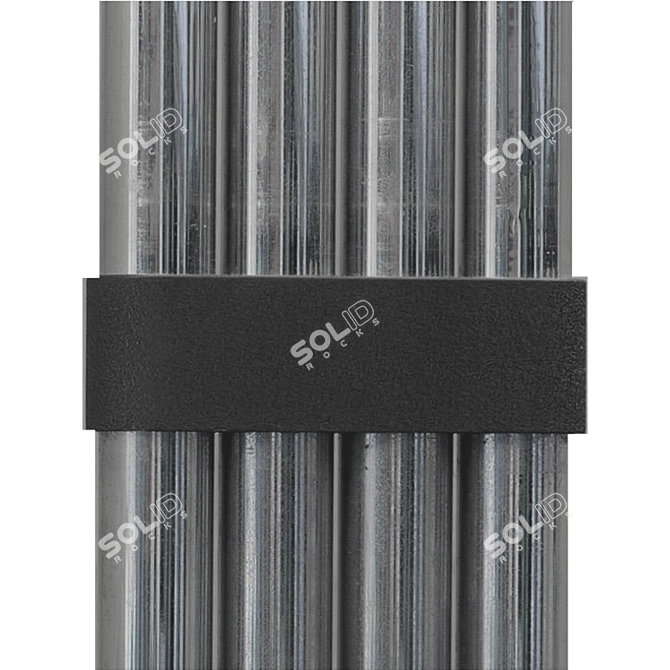 Italian Chrome Floor Lamp: Goffredo Reggiani 3D model image 2