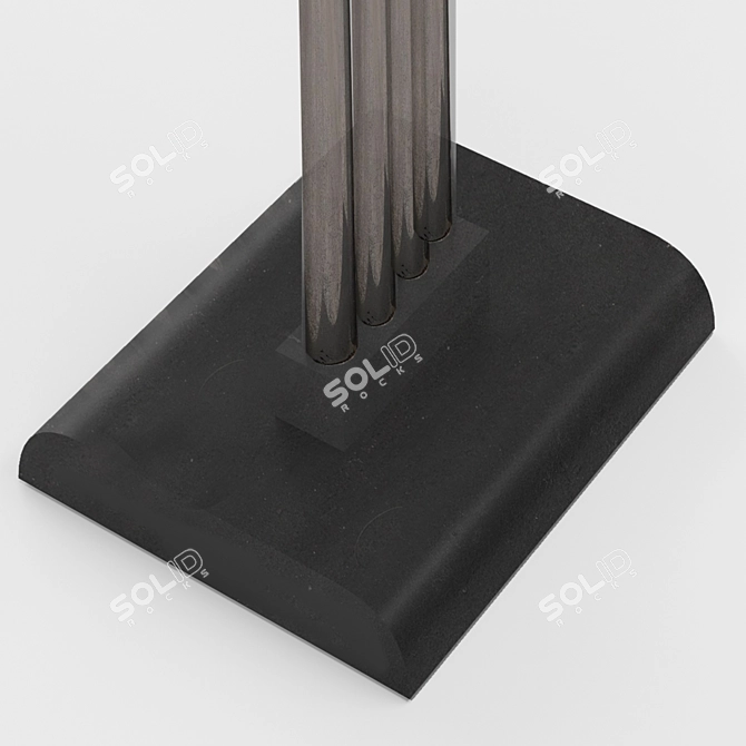 Italian Chrome Floor Lamp: Goffredo Reggiani 3D model image 3