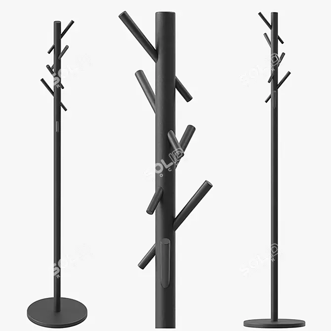 Naula Modern Coat Rack 3D model image 3