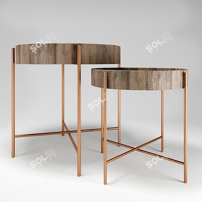 Modern Zara Home Table 3D model image 2