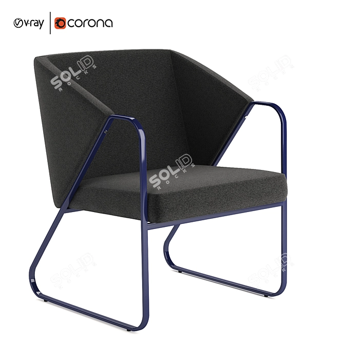 Modern LYFT Lounge Chair: Sleek Design, Superior Comfort 3D model image 1