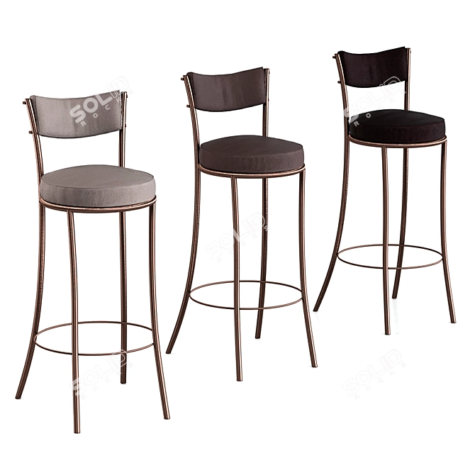 Modern Bar Stool in 6 Colors | 3DsMax Archive 3D model image 3