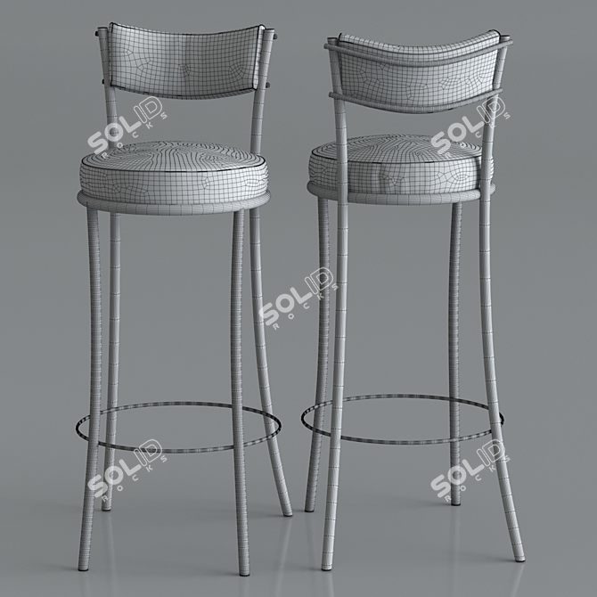 Modern Bar Stool in 6 Colors | 3DsMax Archive 3D model image 5