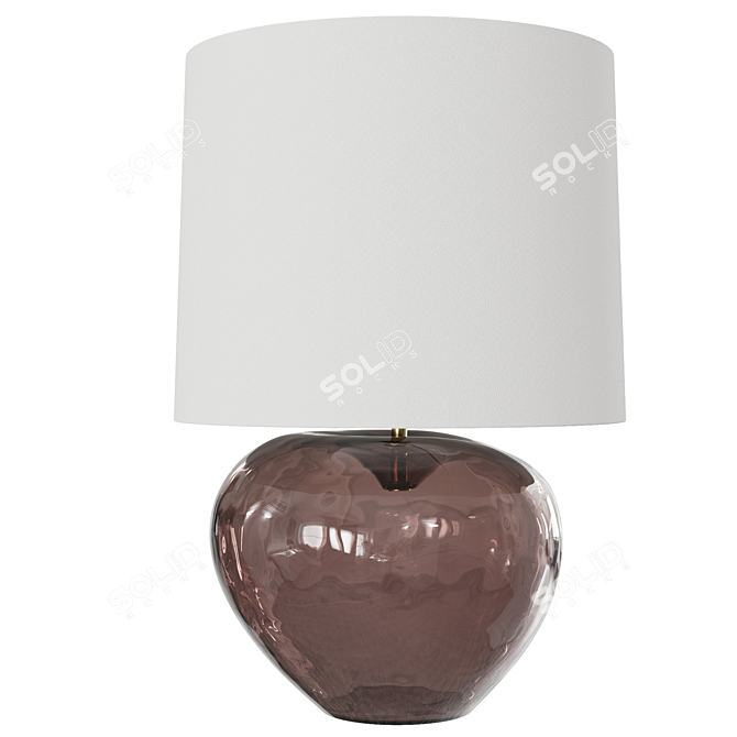 Elegant Murano Glass Table Lamp 3D model image 1