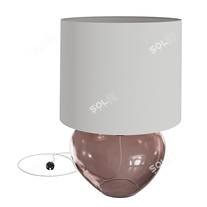 Elegant Murano Glass Table Lamp 3D model image 2