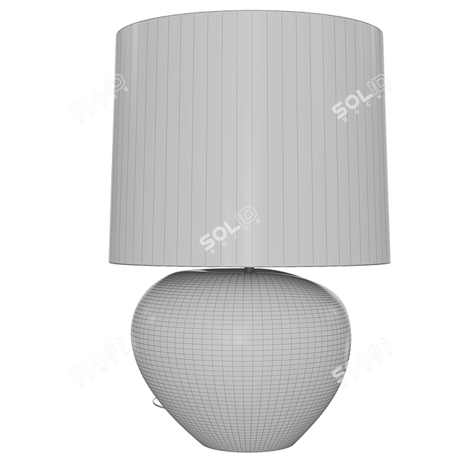 Elegant Murano Glass Table Lamp 3D model image 3