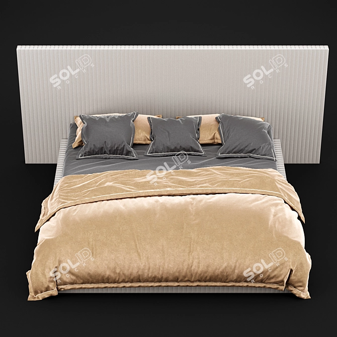 Sleek Turbo Bed 3D model image 2