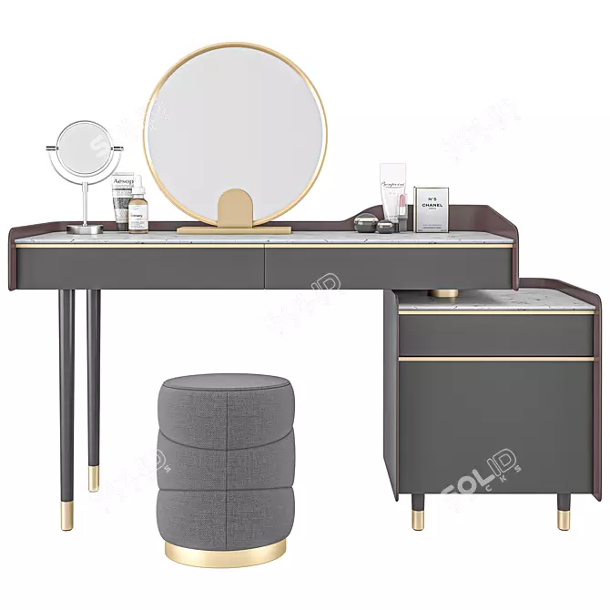 Elegant Vanity Table: Sleek Design & Maximum Functionality 3D model image 2