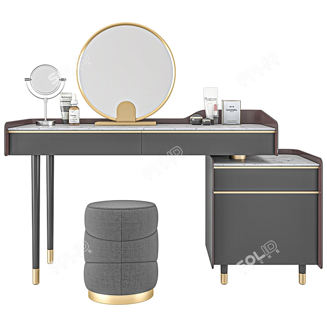 Elegant Vanity Table: Sleek Design & Maximum Functionality 3D model image 3