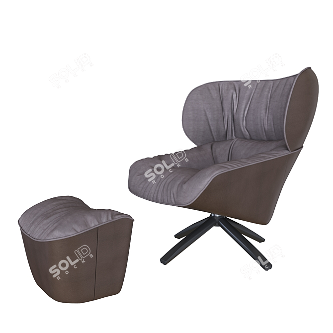  Stylish TABANO Armchair  3D model image 1