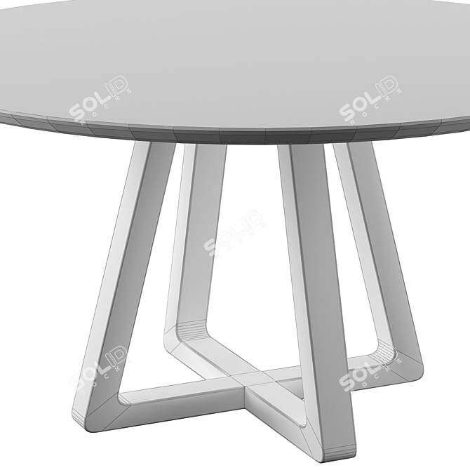 Elegant Round Dining Table 3D model image 3