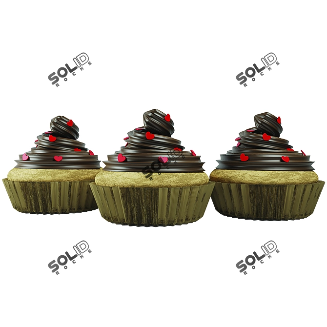 Delicious Cupcake for Enjoyment 3D model image 1