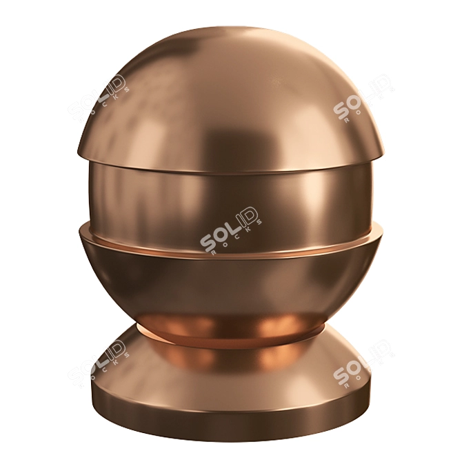 Elegant Bronze Metal Decoration 3D model image 1