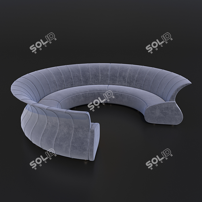 Sculptural Circle Sofa: Eclipse by Desforma 3D model image 1