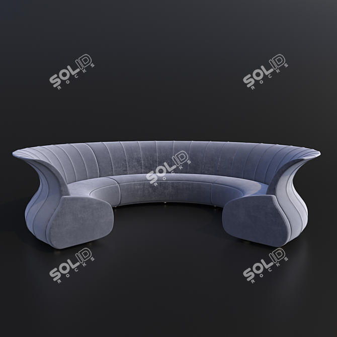 Sculptural Circle Sofa: Eclipse by Desforma 3D model image 2
