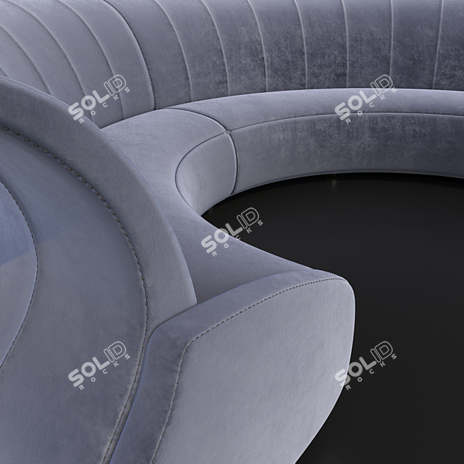 Sculptural Circle Sofa: Eclipse by Desforma 3D model image 3