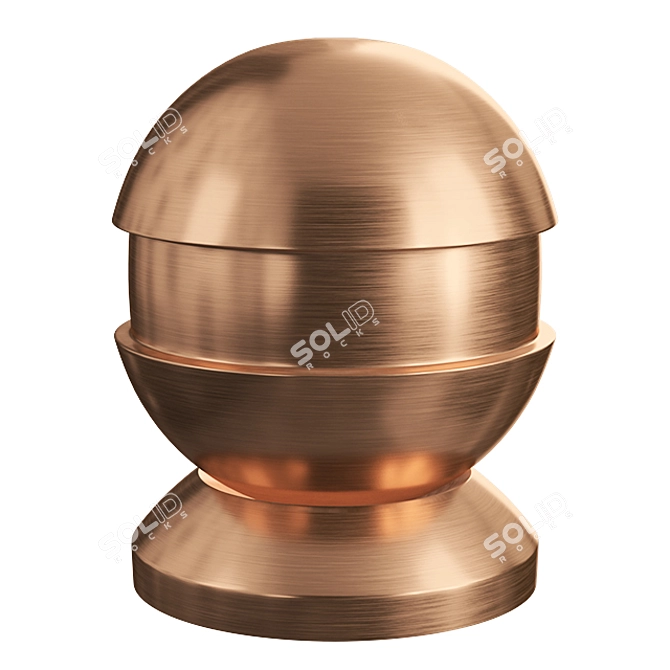 Elegant Brushed Bronze Metal 3D model image 1