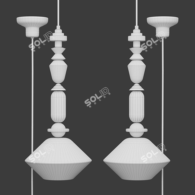 Ferroluce Deco Lariat Pendant 3D model image 2