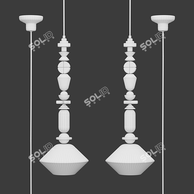 Ferroluce Deco Lariat Pendant 3D model image 2