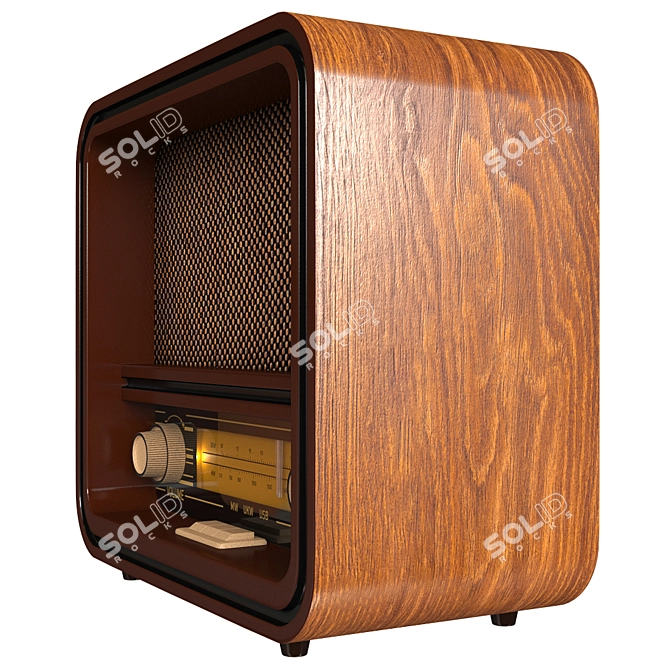  Belle Epoque 1901 Vintage Retro Radio 3D model image 3