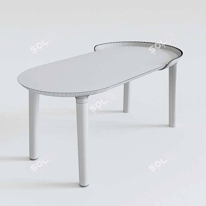 Raw-Edges Designed Crust Table 3D model image 2