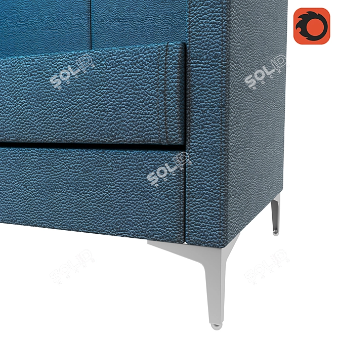 Modern 2-Seater Sofa M6 3D model image 3